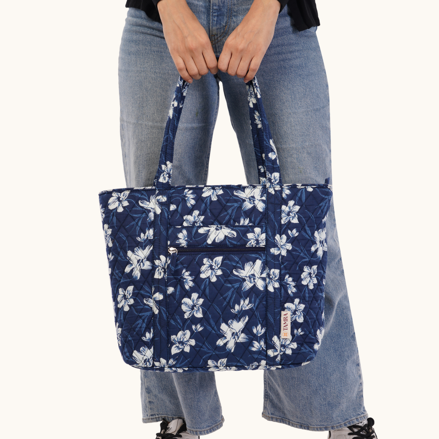 Indigo Blossom Tote Bag