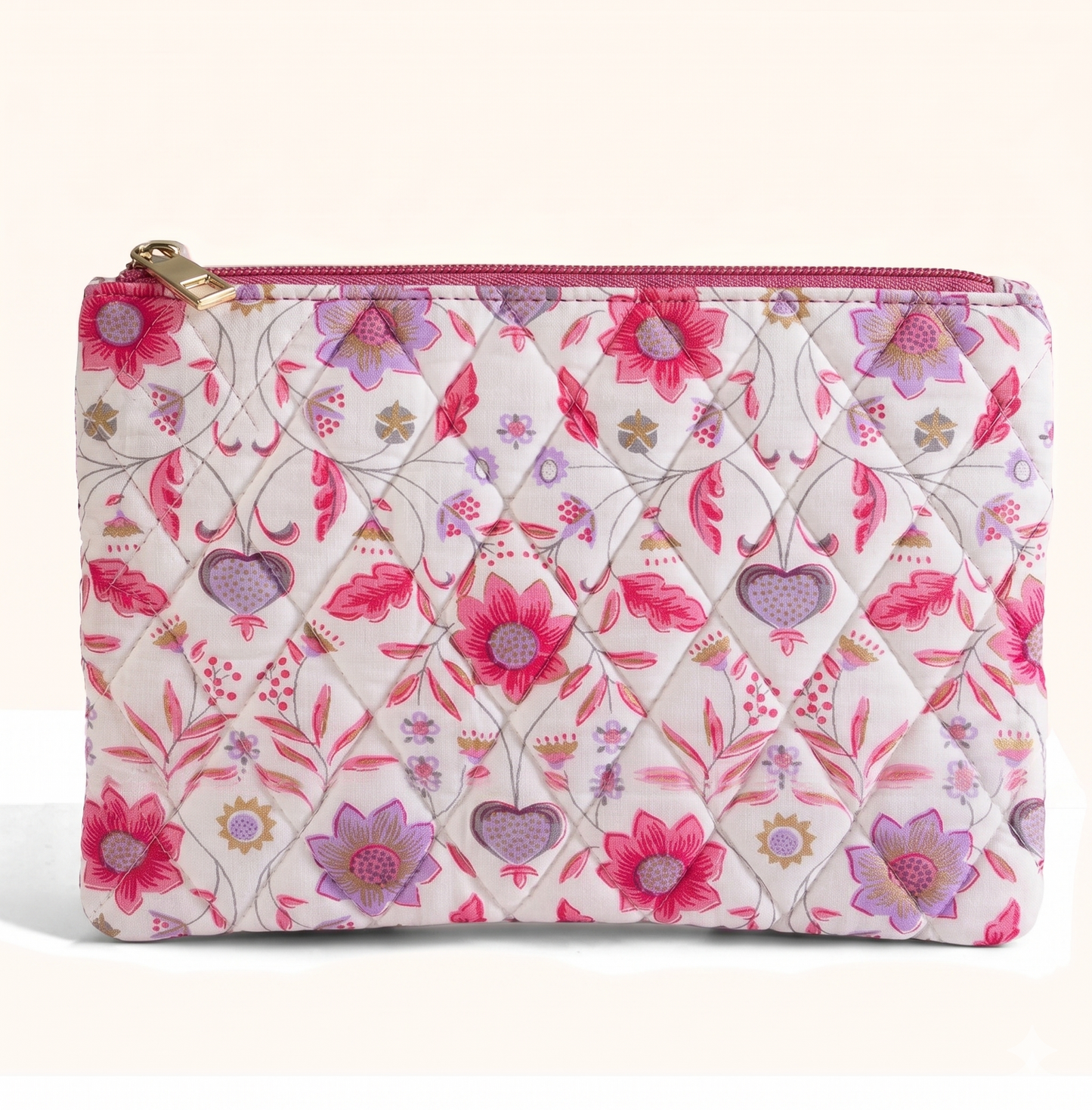 Floral White Mini Pouch