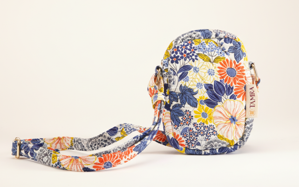 Floral patterned crossbody bag