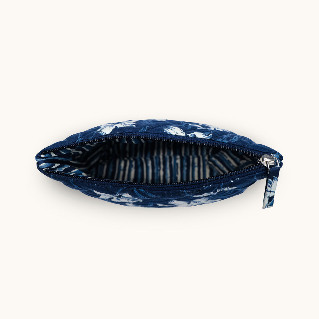 Indigo Blossom Pouch