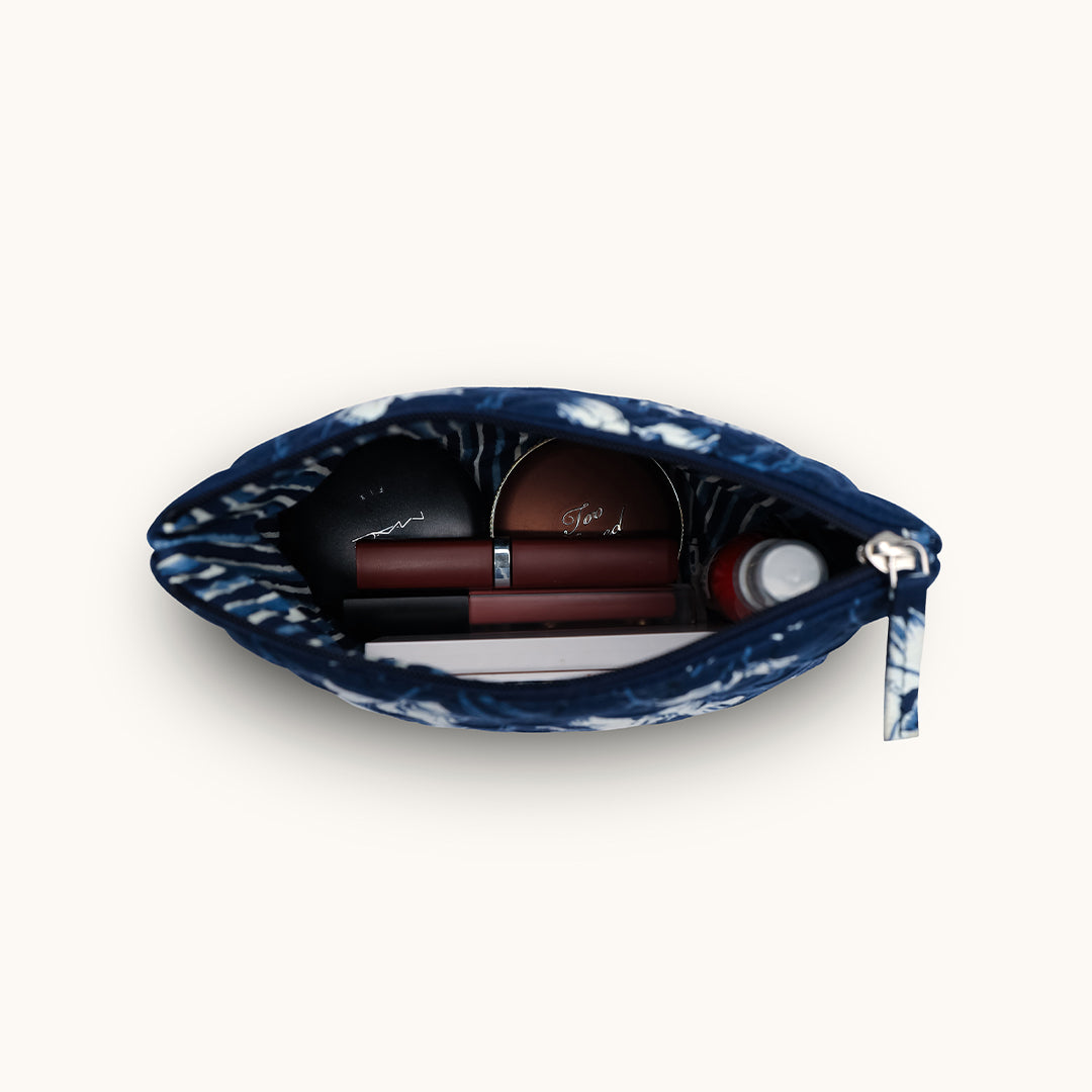 Indigo Blossom Pouch