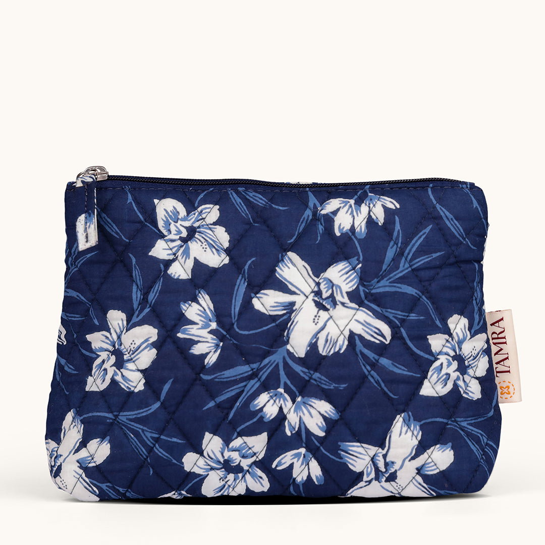 Indigo Blossom Pouch