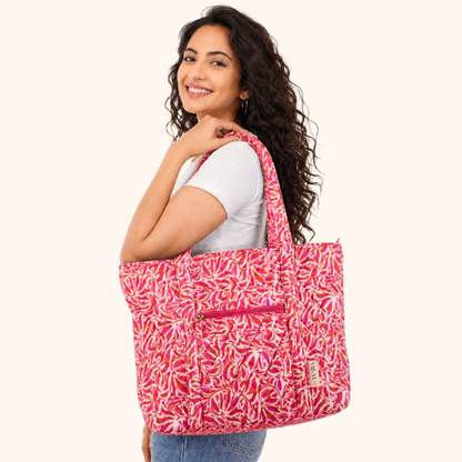 Berry Pink Tote Bag
