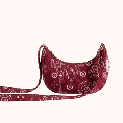 Maroon Elegance tote + moon sling combo