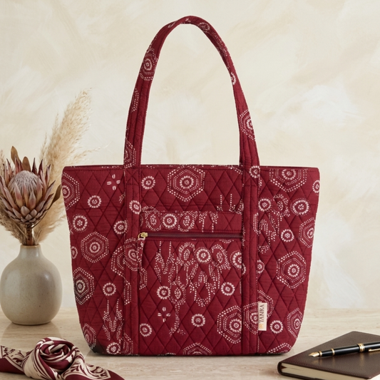 Maroon Elegance Tote Bag