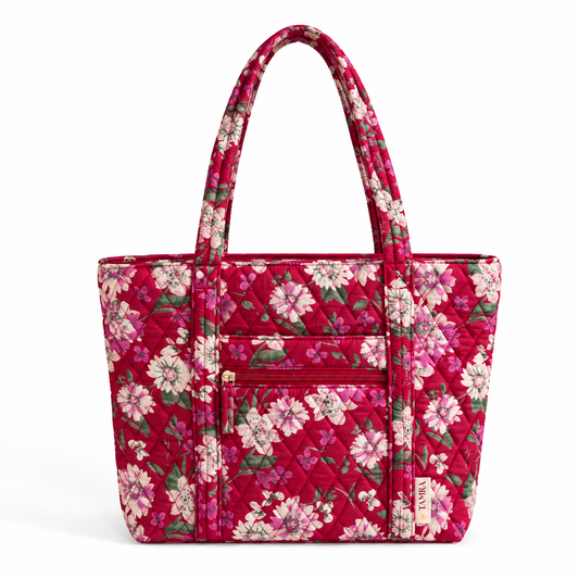Red Bloom Tote Bag