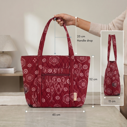 Maroon Elegance Tote Bag