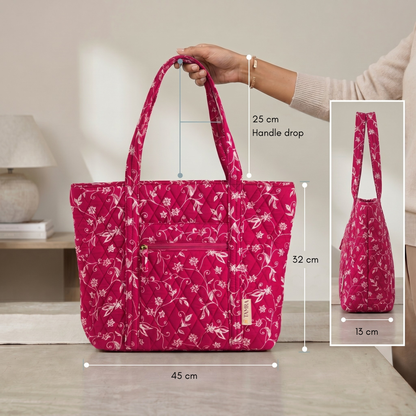 Pink Rose Tote