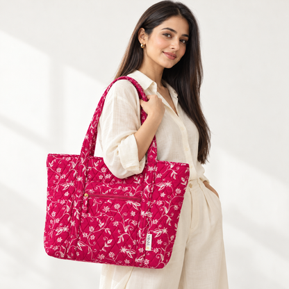 Pink Rose Tote