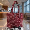 Maroon Elegance Trolley Tote Bag