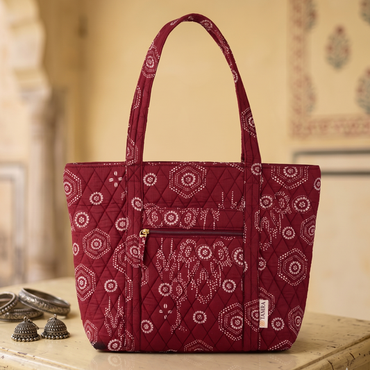 Maroon Elegance Tote Bag