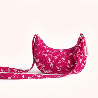 Pink Rose Moon Sling Bag