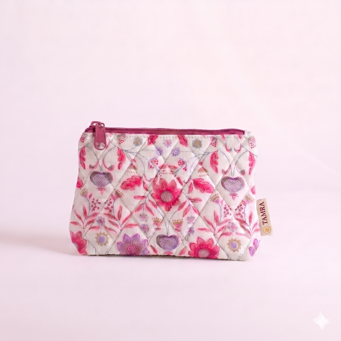 Floral White Big Pouch