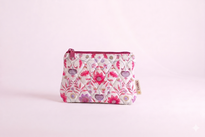 Floral White Big Pouch