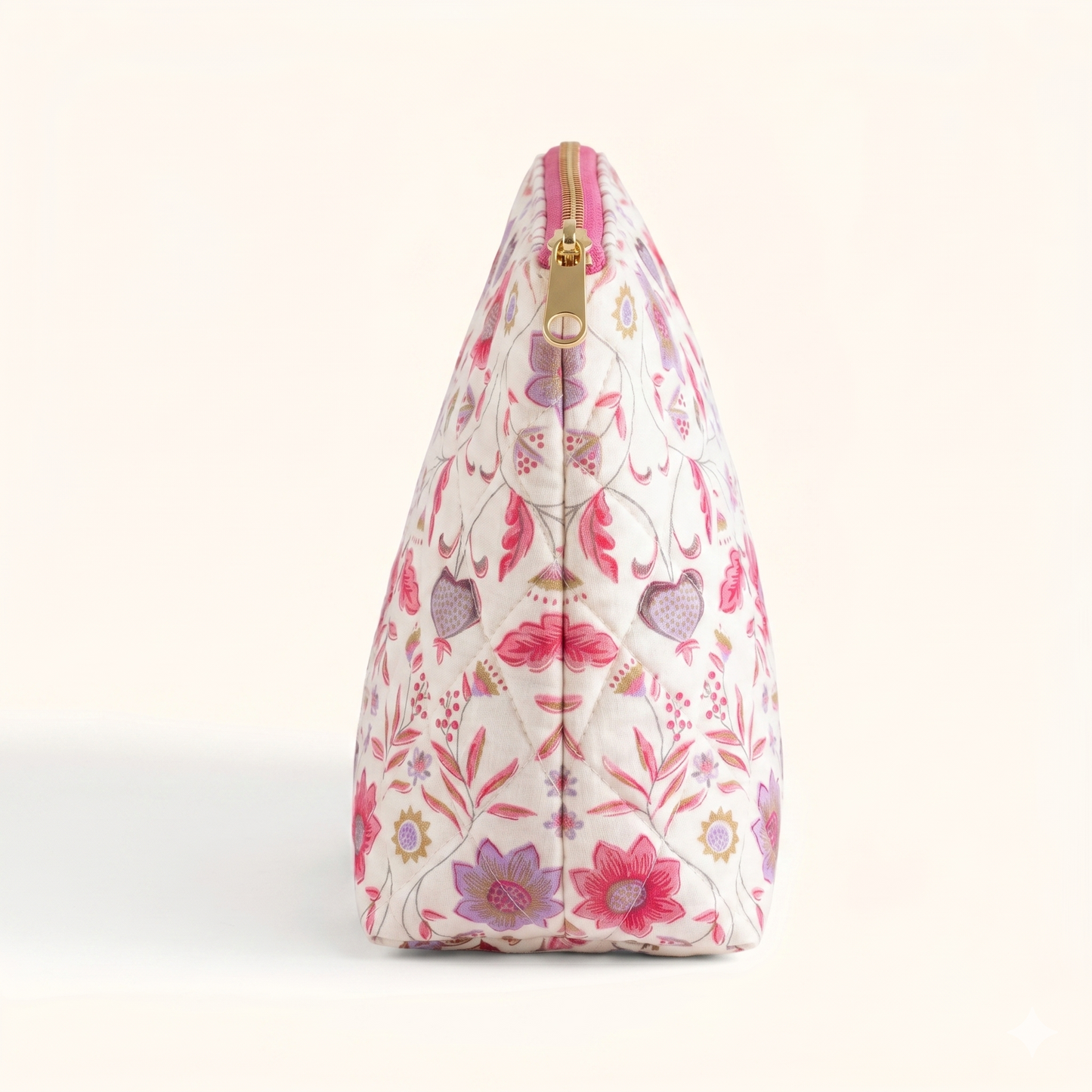 Floral White Big Pouch