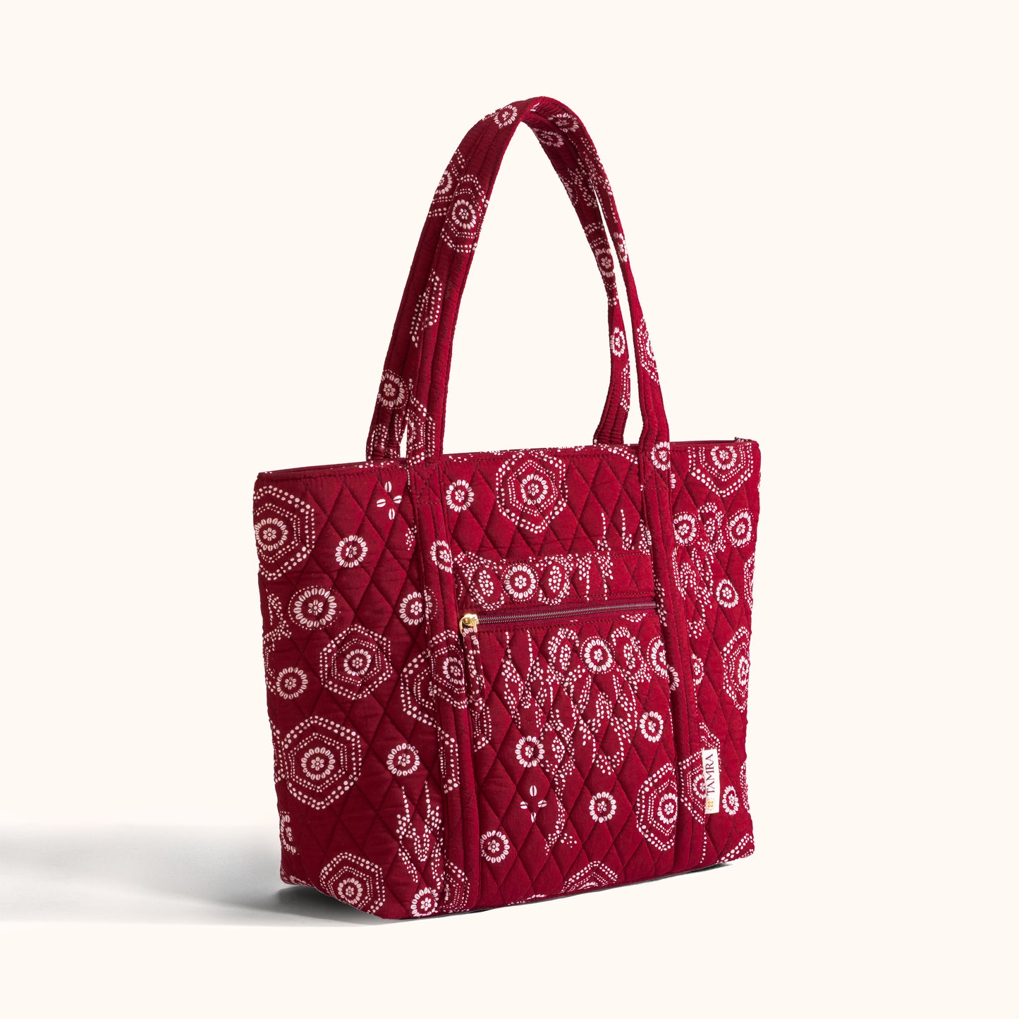 Maroon Elegance Trolley Tote Bag