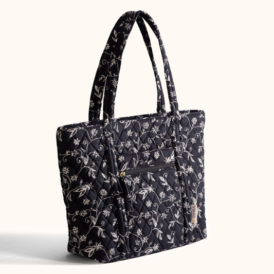 Midnight Black Tote Bag