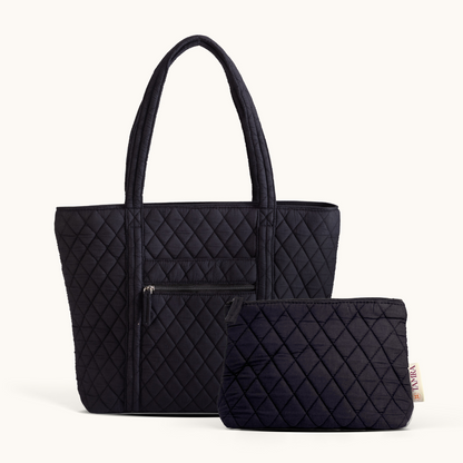 Black Beauty Tote + Big Pouch Combo