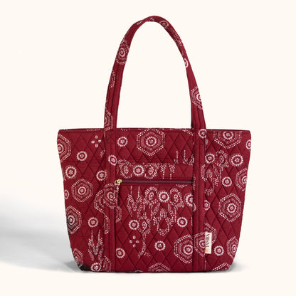Maroon Elegance Trolley Tote Bag