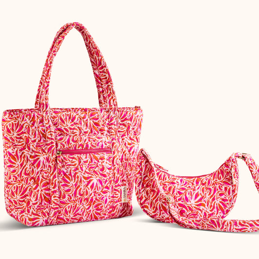 Berry tote + moon sling combo