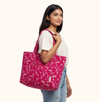 Pink Rose Tote