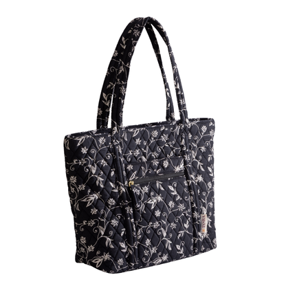 Midnight Black Tote + Big Pouch Combo
