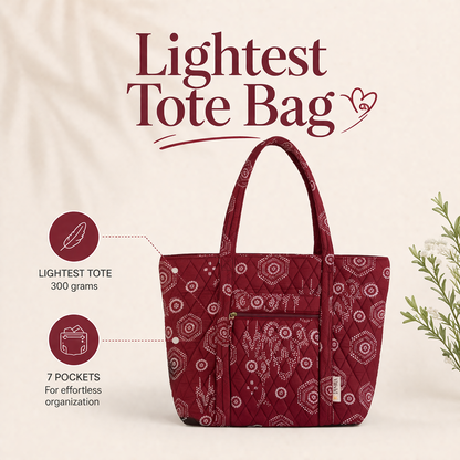 Maroon Elegance Tote Bag