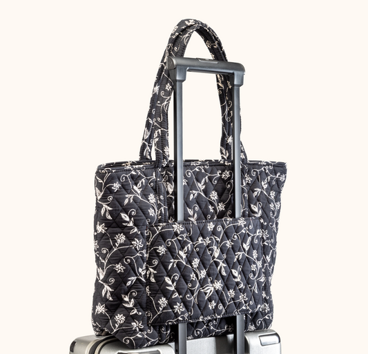 Midnight Black Trolley Tote Bag