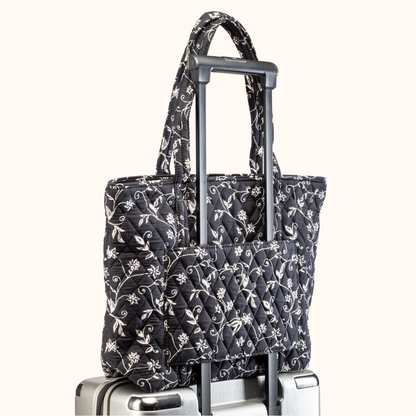 Midnight Black Trolley Tote Bag